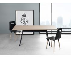 Table de salle à manger - table de cuisine - noir - 180 cm - Flow