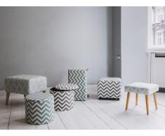 Repose-pied - Ottoman - Pouf - Tabouret - Bleu clair - Osage