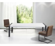 Table de salle à manger - table blanche - pieds noirs - 220 cm - Arctic I