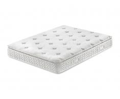 Matelas à ressorts ensachés - mousse à mémoire de forme - multipoche - 140x200 cm - Luxus
