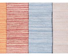 Tapis rectangulaire en coton - beige - 80x150 cm - Derince