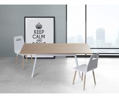Table de salle à manger - table de cuisine - blanc - 180 cm - Flow