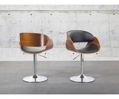 Tabouret de bar - Chaise de bar design - couleur bois naturel - Baku