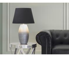 Lampe à poser - lampe de salon, de chevet, de bureau - argent - Ebro