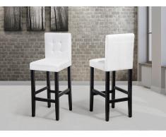 Chaise de bar - en tissu - blanc - Madison