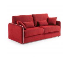 Canapé-lit Rafton 160 cm viscoélastique, rouge