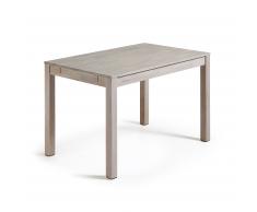 Table extensible Isbel, 120(200)x75 cm blanchi