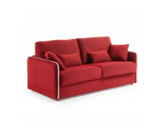 Canapé-lit Rafton 160 cm polyuréthane, rouge