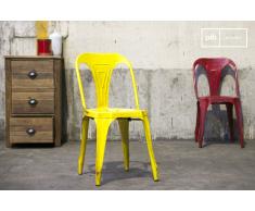 Chaise industrielleMultipl's jaune vieilli