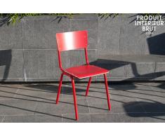 Chaise scandinave Skole rouge