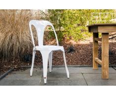 Chaise industrielle Multipl's blanche