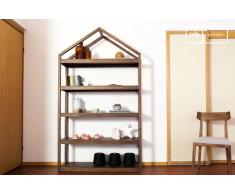 Etagère style vintage en bois Pähkinä