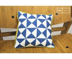 Petit coussin scandinave Norway bleu