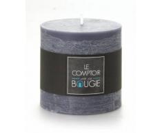 Bougie cylindrique rustique grise