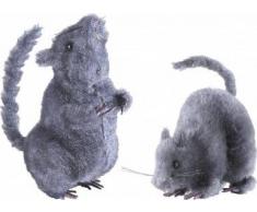 Décoration rat 14 cm Halloween Taille Unique