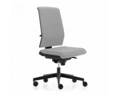 Chaise de bureau avec dossier tapissé sur roulettes - Tela
