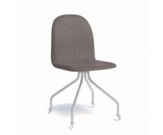 Chaise à roulettes en vinyle et métal - Barolo