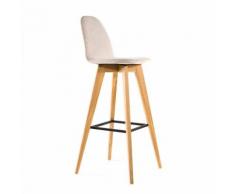 Tabouret de bar scandinave en bois et tissu - Puccini Mobitec®