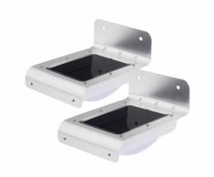 Appliques murales lampes solaires à LED jardin extérieure MARS 2 pcs