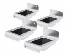 Appliques murales lampes solaires à LED jardin extérieure MARS 4 pcs