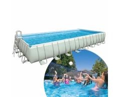 Piscine hors-sol Intex 28376 rectangulaire Ultra Frame volley-ball...