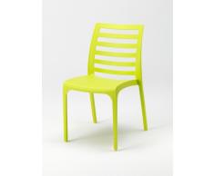 Chaise en plastique resine empilable coloré cafè bar bistrot LINE