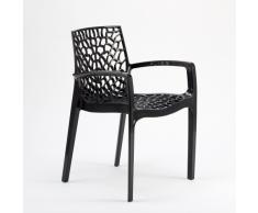 Chaise en polypropylène accoudoirs jardin cafè Grand Soleil GRUVYER...