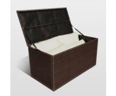 Coffre rangement pour coussins salon de jardin en Poly rotin tissè ...