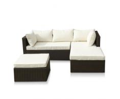 Salon de jardin en Poly rotin tissé exterieur SEATTLE 3 places