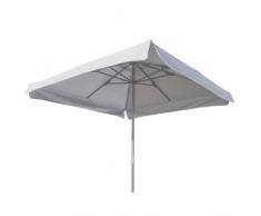 Parasol de jardin 3x3 aluminium carré pôle central bar hôtel MARTE