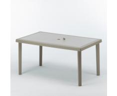 Table en rotin sinthetique rectangulaire 150x90 Grand Soleil BOHEME