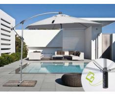 Parasol de jardin 3x3 bras avec usb chargeur de panneau solaire