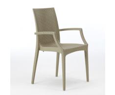 Chaise fauteuil avec accoudoirs bar café restaurants en Polyrattan...