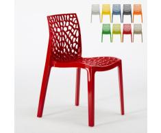 Chaise en polypropylène empilable cuisine bar café GRUVYER Grand So...