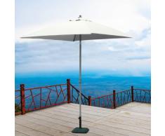 Parasol de jardin 2x2 aluminium carré pôle central bar hôtel PLUTONE