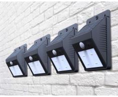Appliques murales lampes à led solaires jardin extérieure ERIS 4 pcs