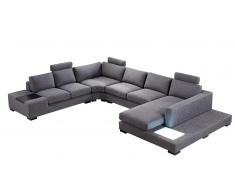 Canapé d'angle tissu design panoramique avec lumière - Fritsch