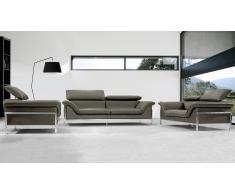 Salon cuir design canapé 3+2+1 collection -Shawn