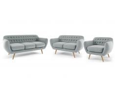 Salon style scandinave tissus- Ondigy - canapé 3+2+1