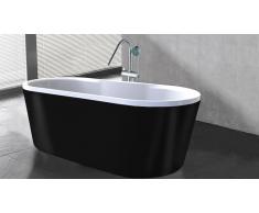 Baignoire îlot design extérieur noir Elena