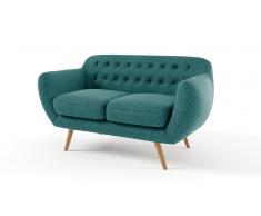 Canapé 2 places vintage en tissu, design scandinave - Ondigy
