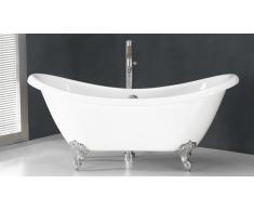Baignoire îlot rétro blanche Mariella