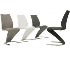 Chaise design Cadix au pied en acier chromé Solde