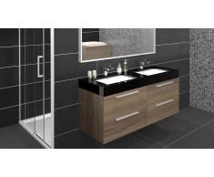Meuble de salle de bain double vasque 138 cm Azzura