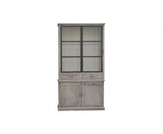 Vitrine en bois - Chartier - rangement 4 portes et 2 tiroirs