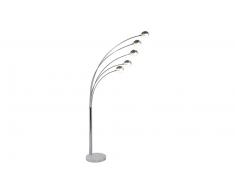 Lampadaire 5 branches en métal chromé Erin
