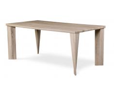 Table de salle à manger en bois avec pieds triangulaires - Trevise Solde