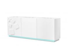 Bahut design laqué blanc 3 portes Quadrat Solde