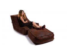 Pouf + repose pied - Jumbo Bag Blues