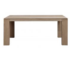 Table de salle à manger rectangulaire Cleveland avec rallonge en bois Solde